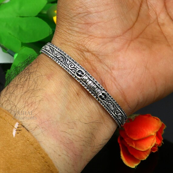 925 Sterling Silver Handmade Vintage VAJRA Design Divine Bangle