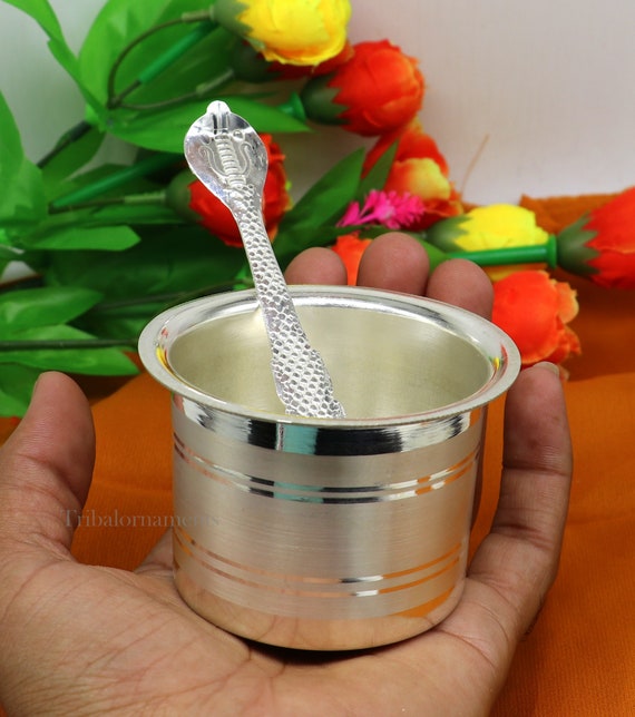 Stainless Steel Ghee Pot Small for Pooja