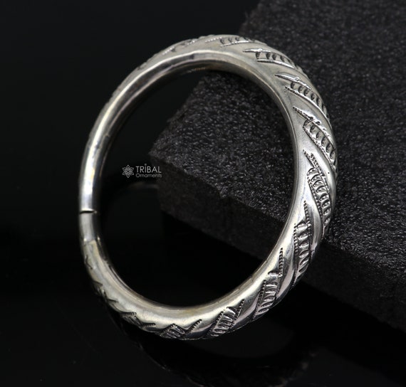 925 Sterling Silver Handmade Gorgeous Trendy Fancy Bangle Bracelet