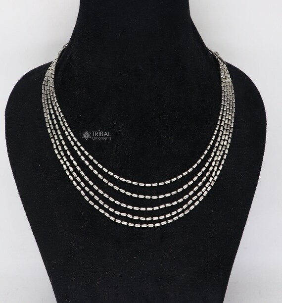 925 Sterling Silver Fabulous 2mm 4 Line Strands Unique 925 Sterling Silver Fabulous 2mm 4 Line Strands Unique