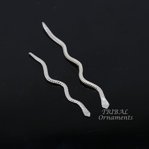 Sterling silver handmade Nag Nagin snake joda pair for puja or worshipping su967
