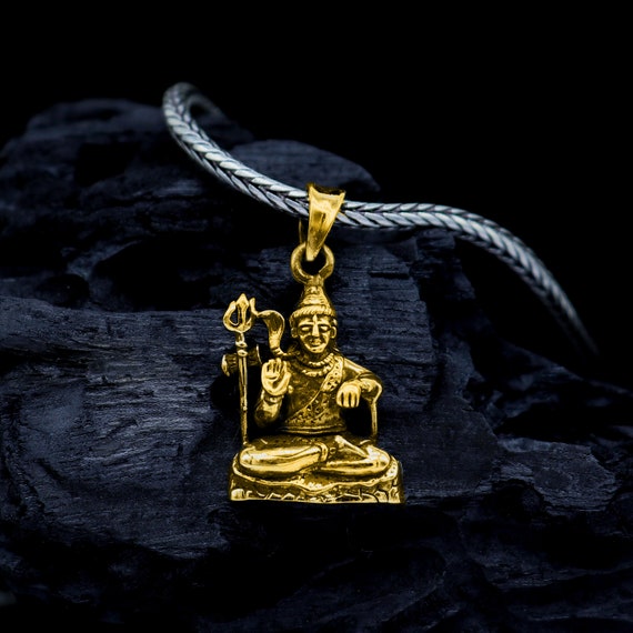 Gold lord shiva pendant discount