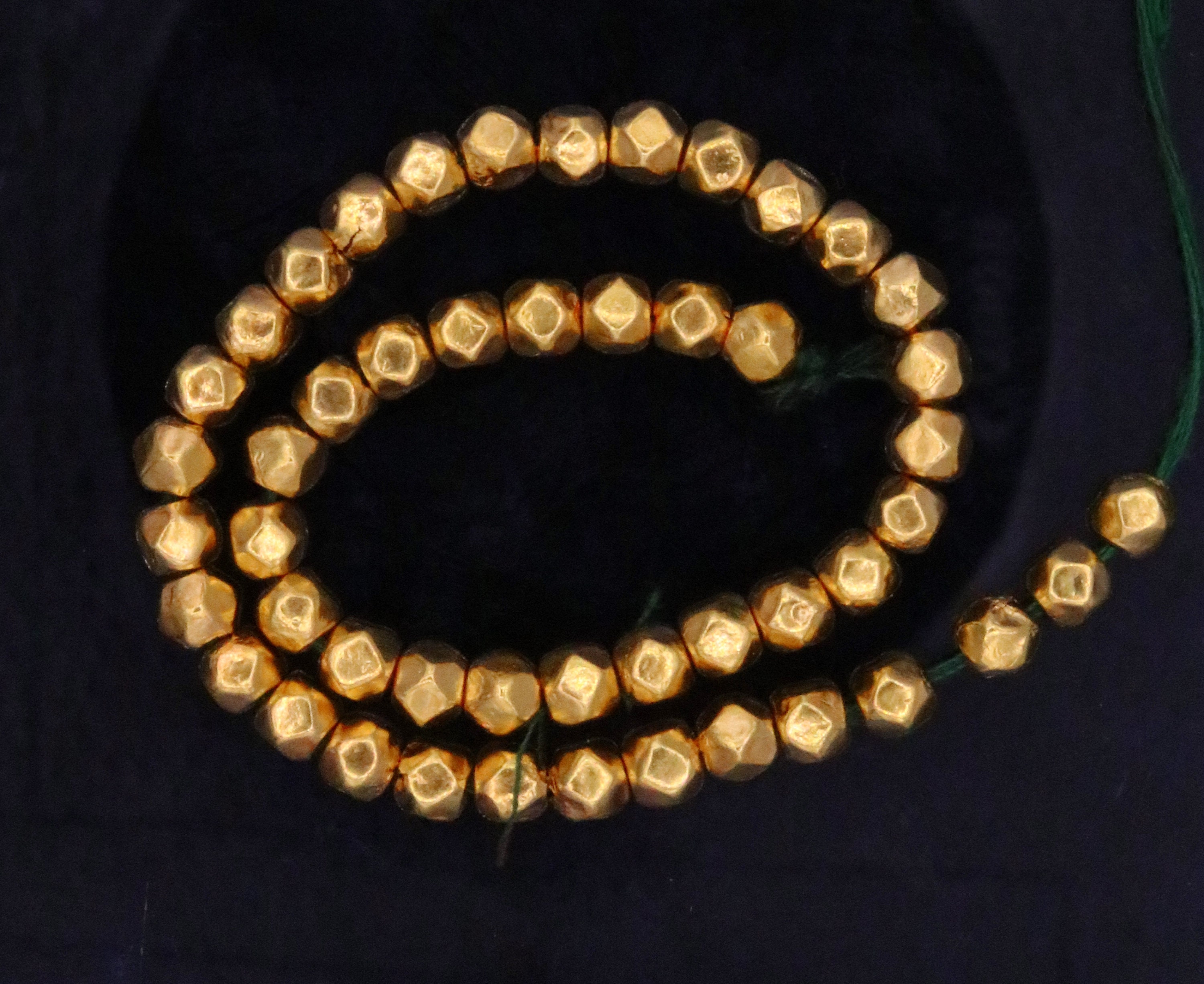 20 Pieces Vintage Handmade 20kt Yellow Gold WAX Beads Ball for