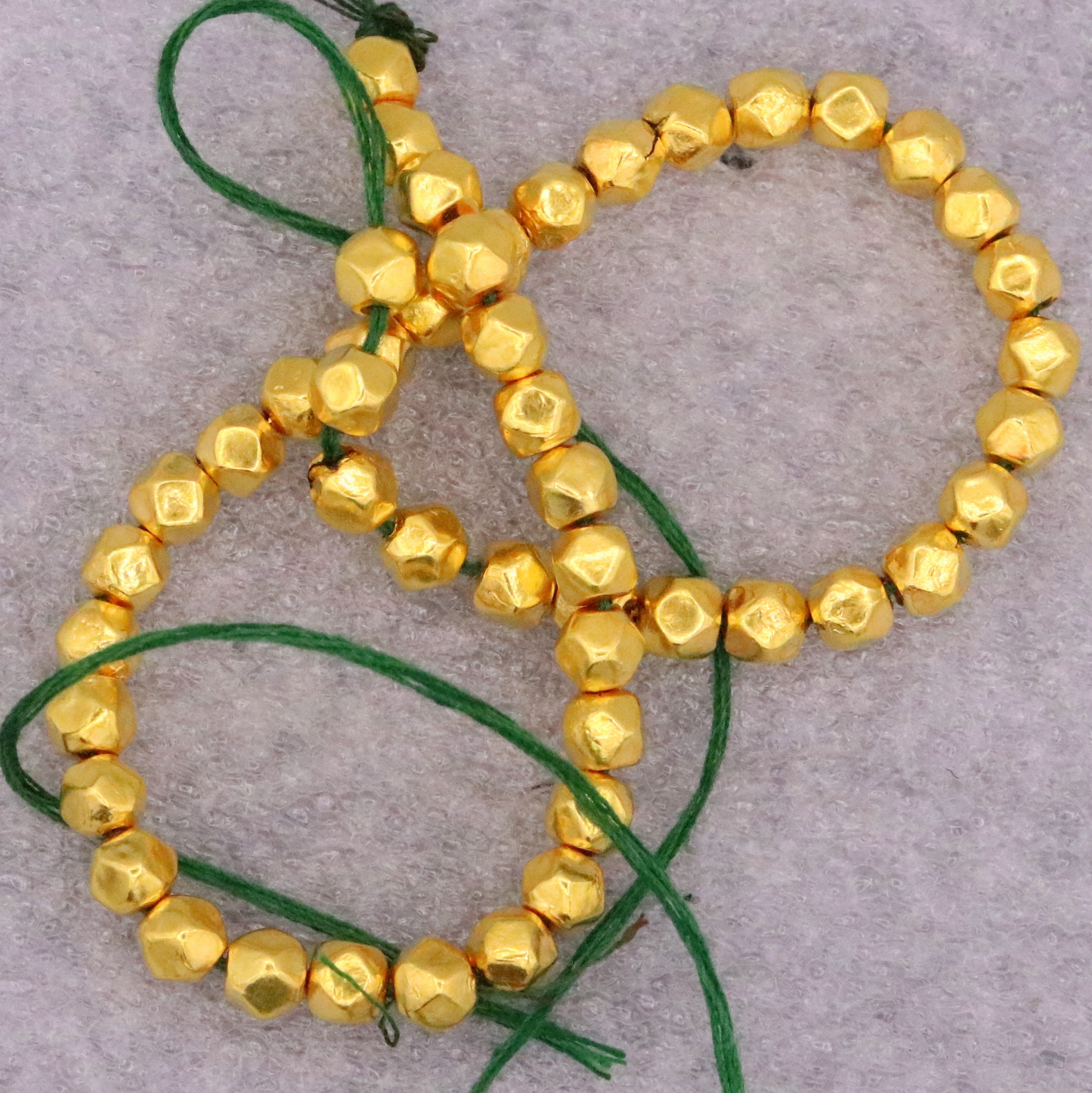 Vintage Handmade 20kt Yellow Gold Wax Beads Ball for Excellent