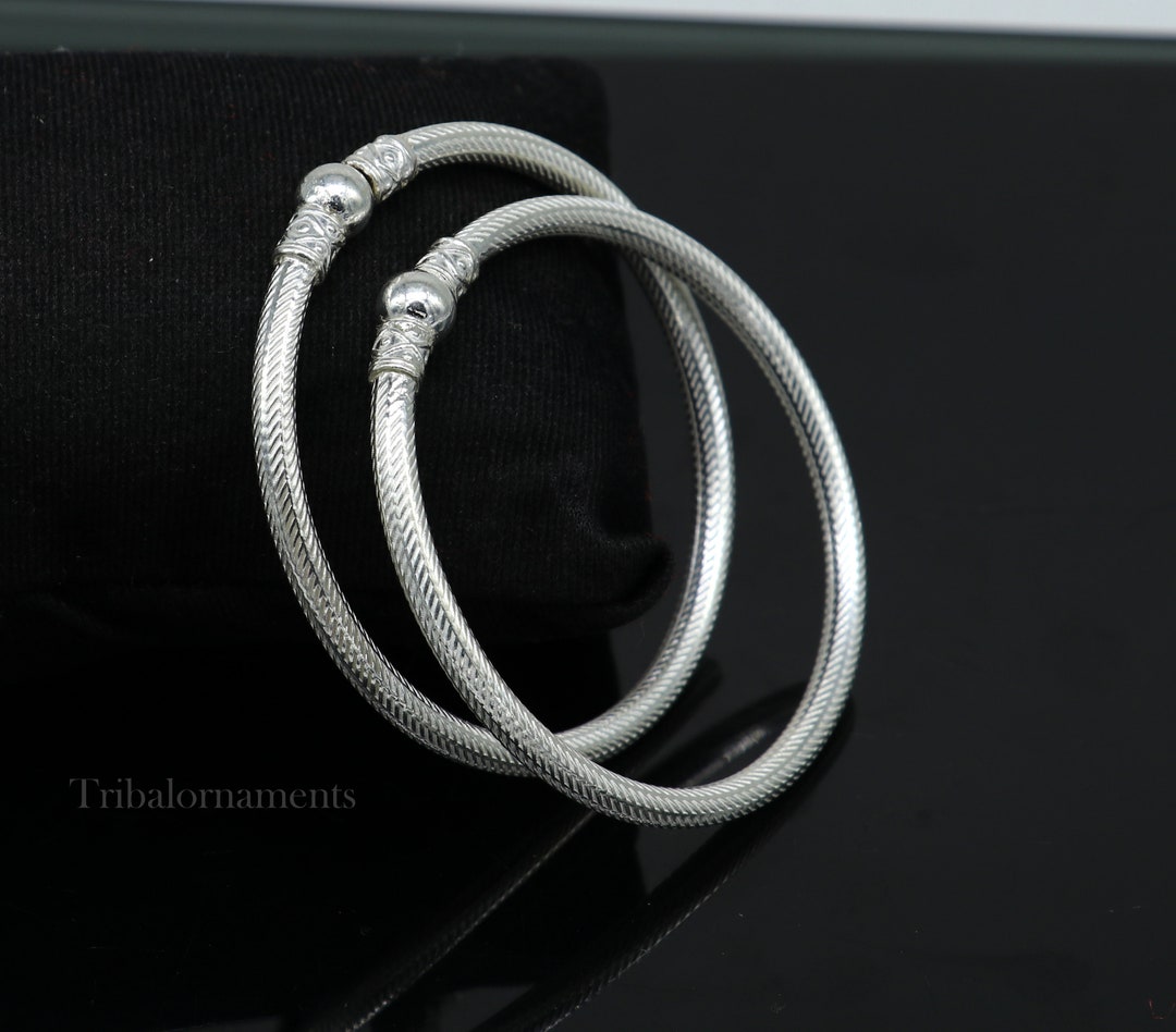 Buy Sterling Silver Handmade Amazing Design Bangle Bracelet Kangan