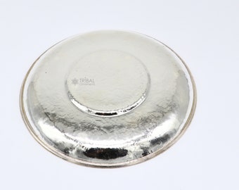 Assiette Puja En Argent Sterling 925 De Créateur - Style #05, Figurine Décorative Neuve Sous Emballage