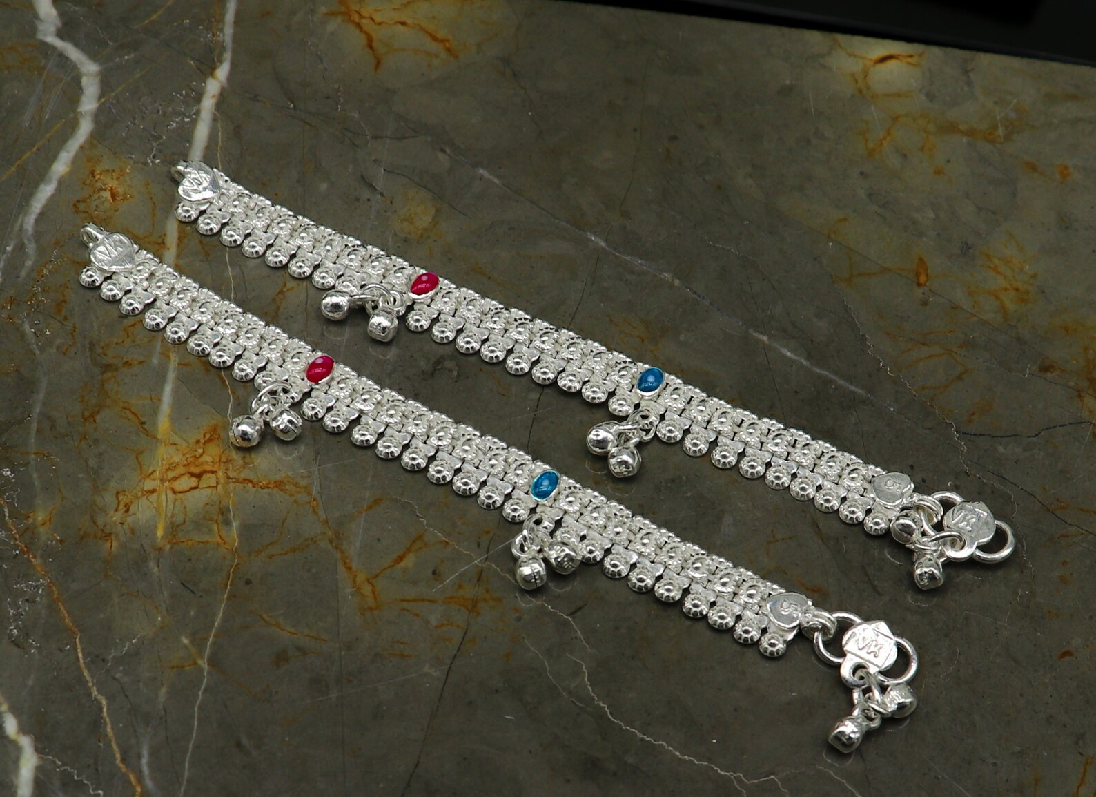 5 Solid Silver Handcrafted Baby Anklets Gift Etsy