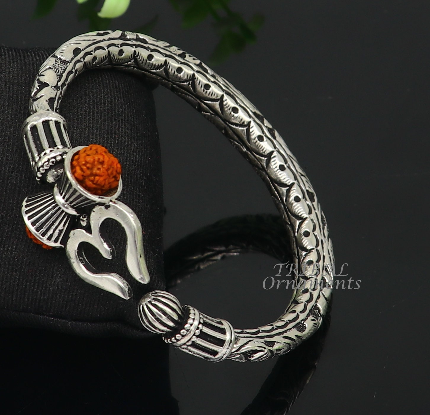 925 Sterling Silver Handmade Chitai Work Lord Shiva Trident