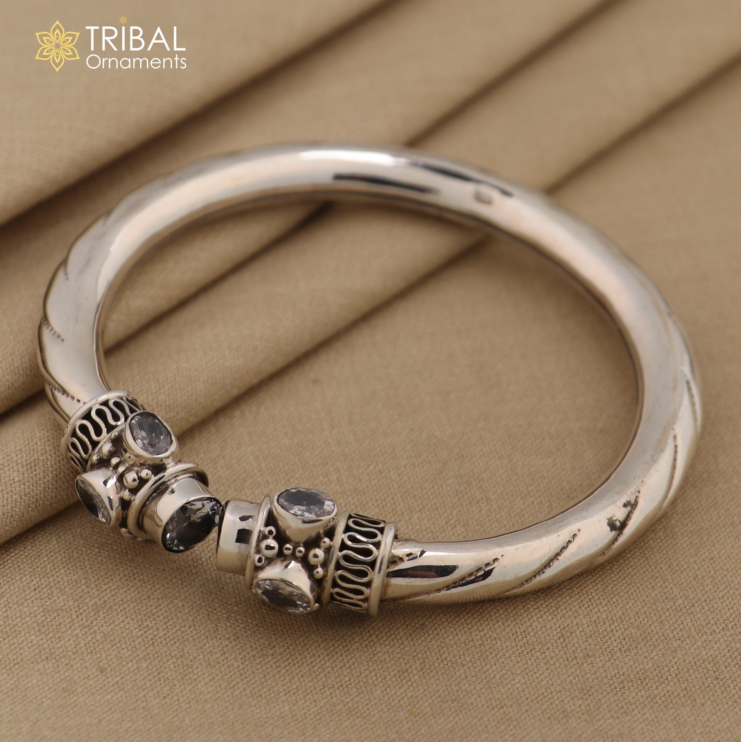 925 Sterling Silver Fabulous Natural Pearl Handmade Bangle