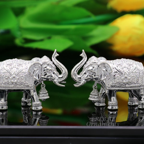 Pure Silver Elephant Statue Etsy