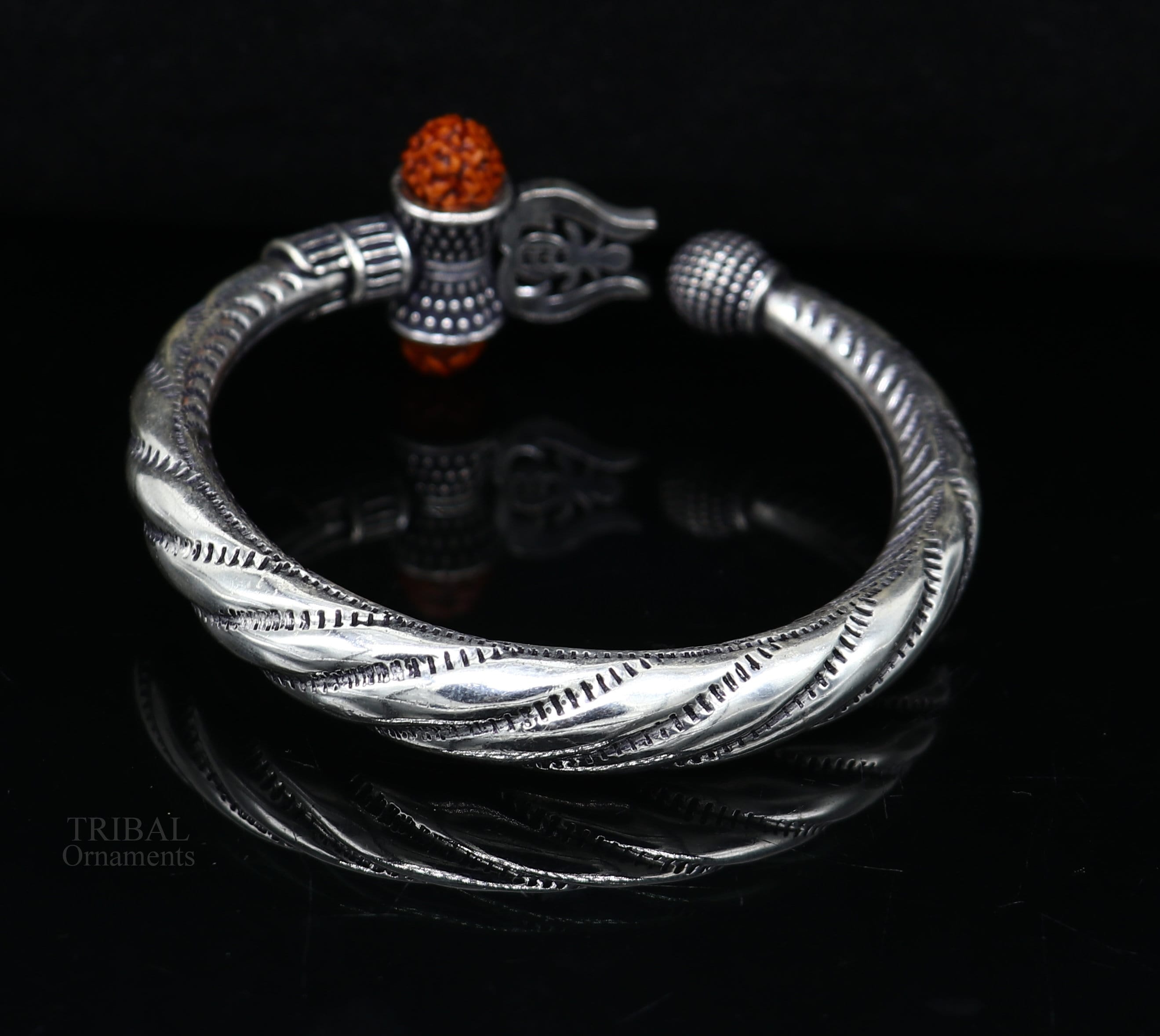 Divine 925 Sterling Silver Handmade Chitai Work Lord Shiva Trident