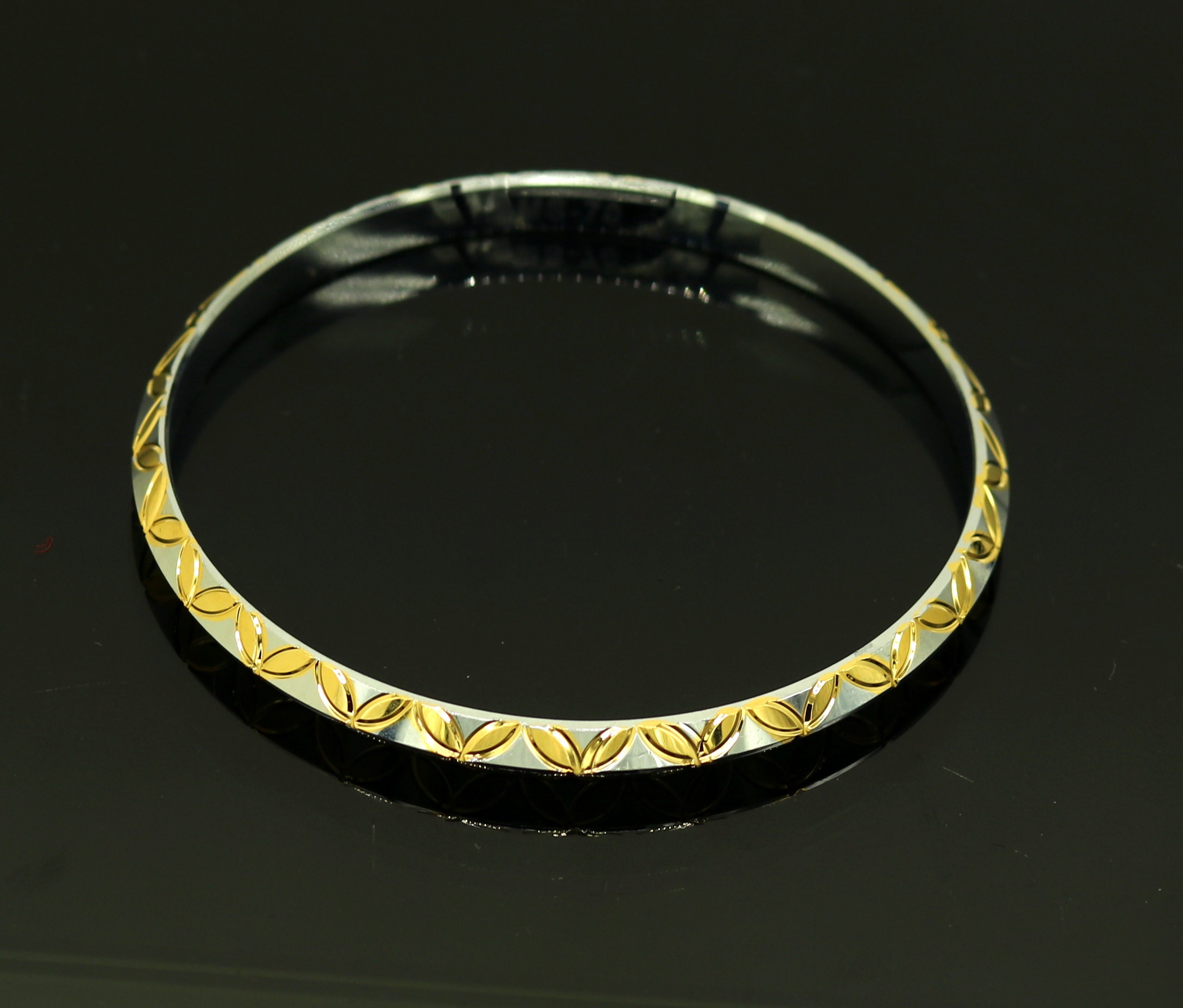 Punjabi Sikh Solid Silver Gold Polished Bangle Bracelet Kada Etsy UK