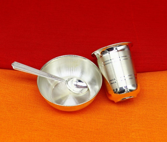 Silver Baby Spoon and Bowl Set