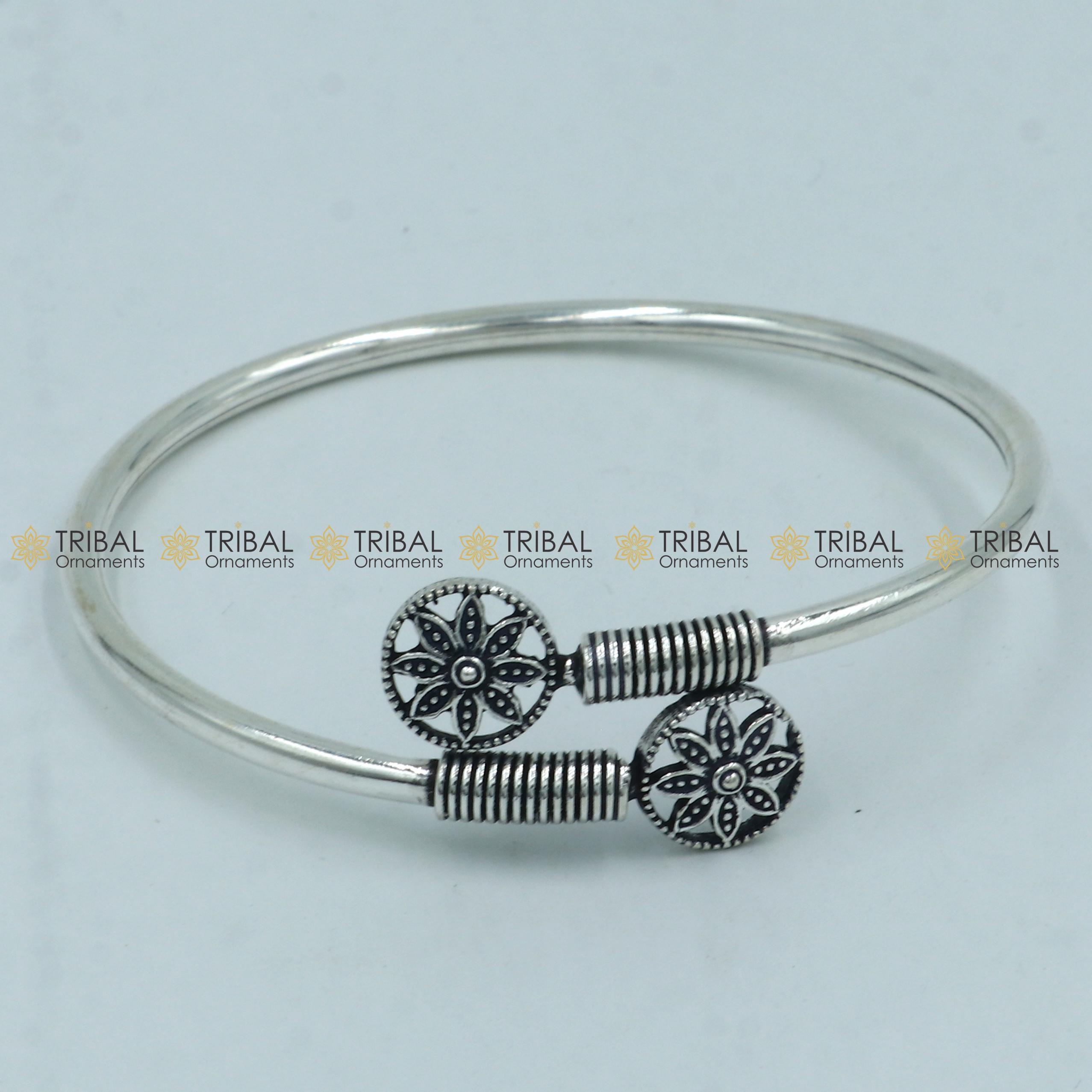 925 Sterling Silver Handmade Round Shape Flower Design