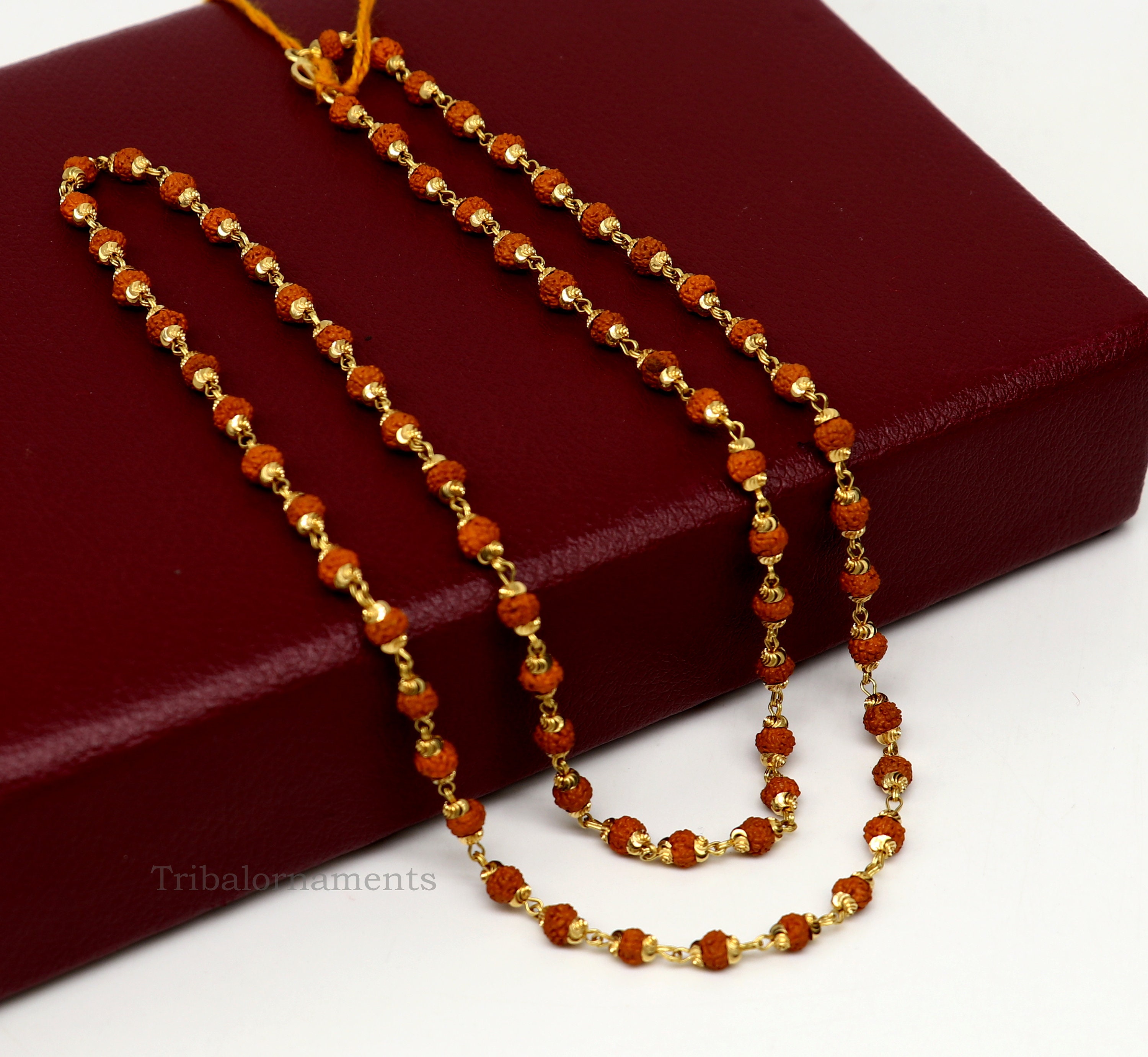 Small rudraksha gold chain deals