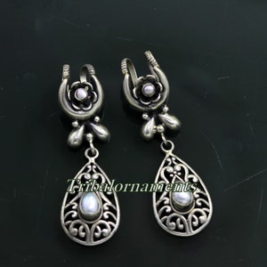 Vintage traditional design handmade 925 sterling silver ear plug ear clip cartilage earring ,excellent party belly dance tribal jewelry s842
