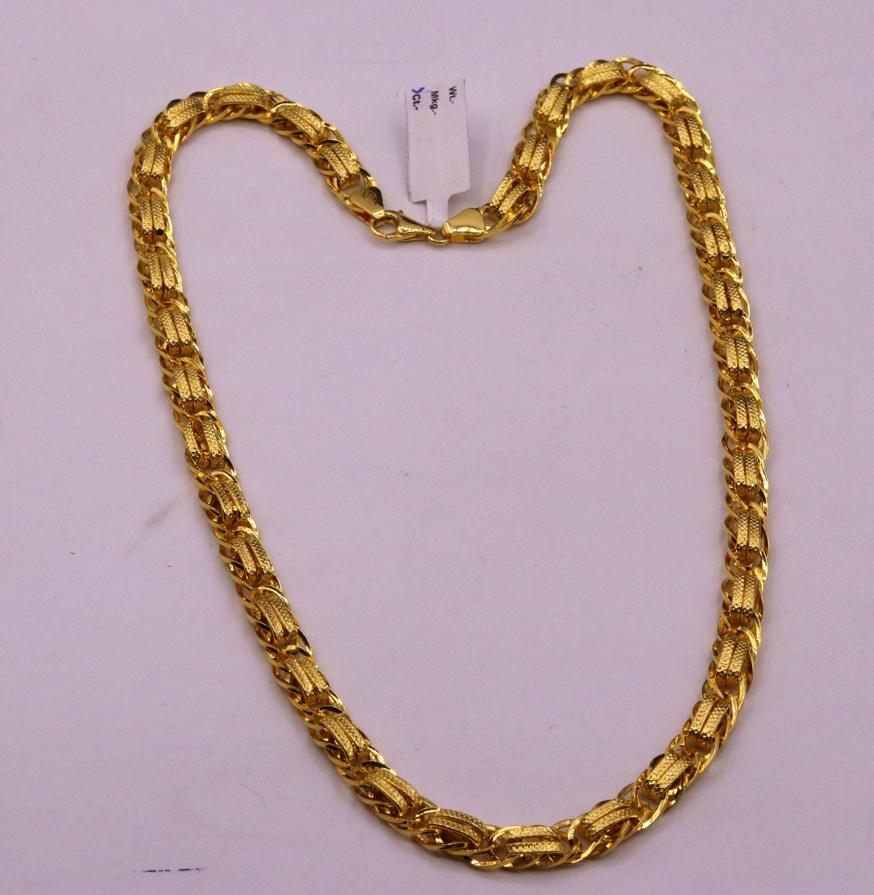 22kt Yellow Gold Handmade Designer Amazing Royal Style Fancy Chain ...