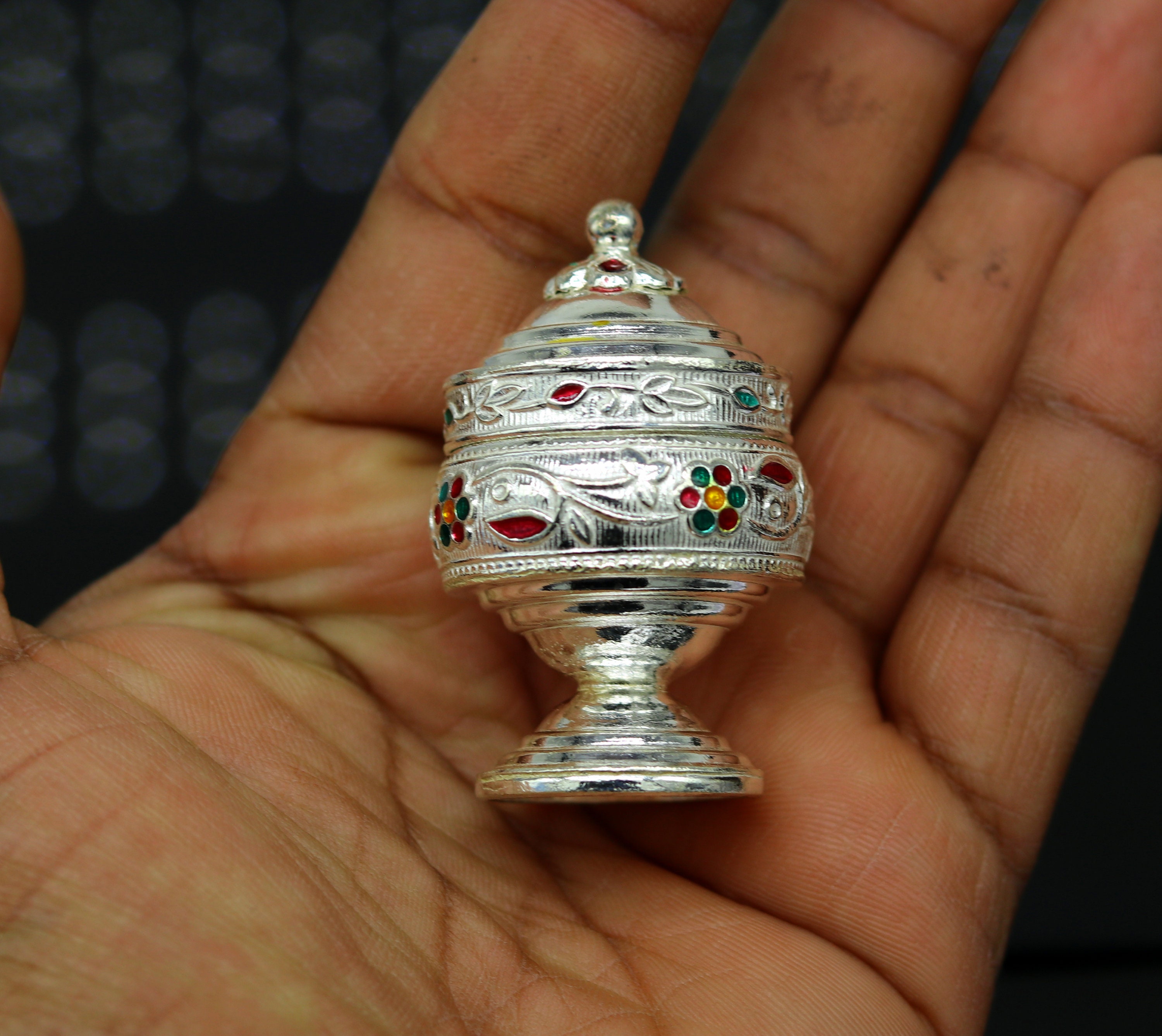 WEB限定カラー Trinket Utensils Silver Solid 925 Box, Box Box/casket Kumkum 保存容器・ケース