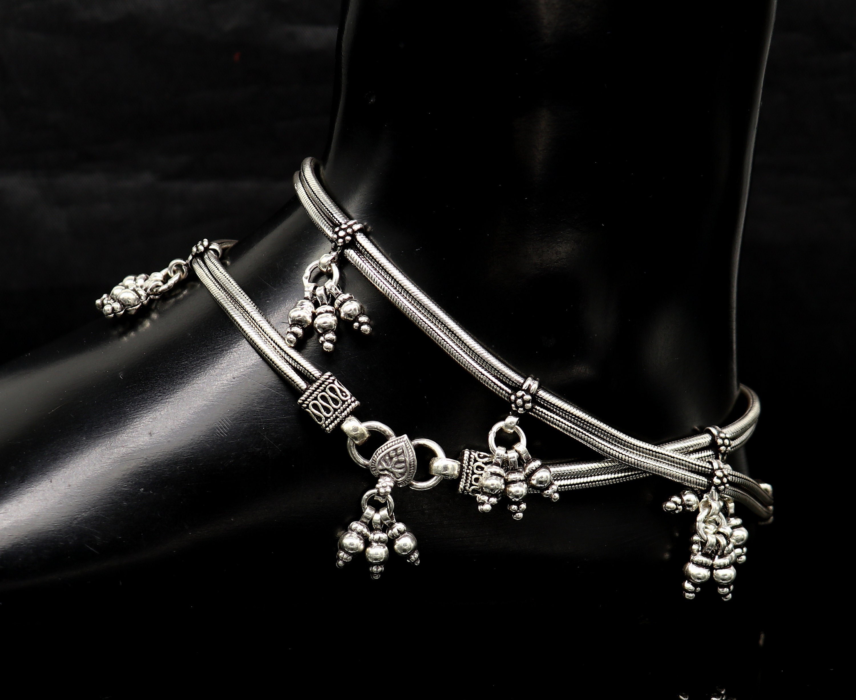 アンクレット Tirr Lirr Lucy Twist 2-Line Chain Anklet TASSVW00062MLT Arya Thin Interlocking Chain Anklet – Sterling Forever