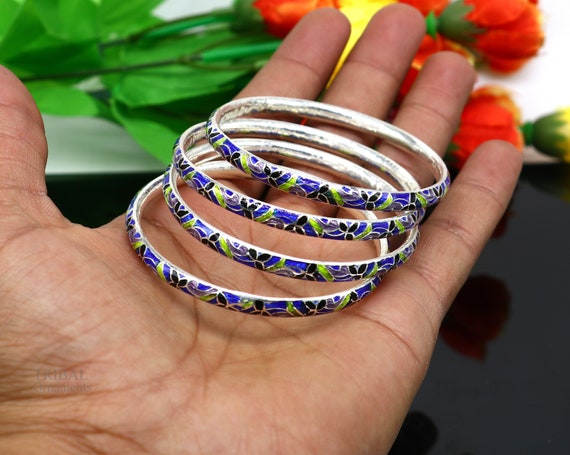 Vintage Rajasthani Sterling Silver (925) Kada Bracelet Vintage Rajasthani Sterling Silver (925) Kada Bracelet