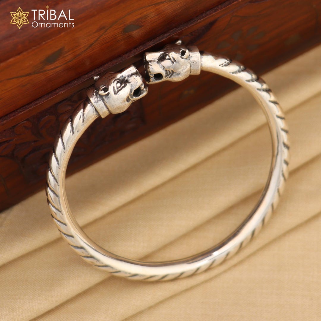 925 Sterling Silver Fabulous Cultural Trendy Lion Face
