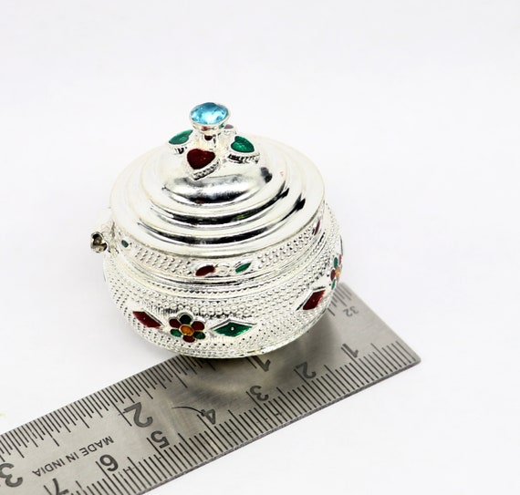 Vintage antique design Solid silver handmade trin… - image 6