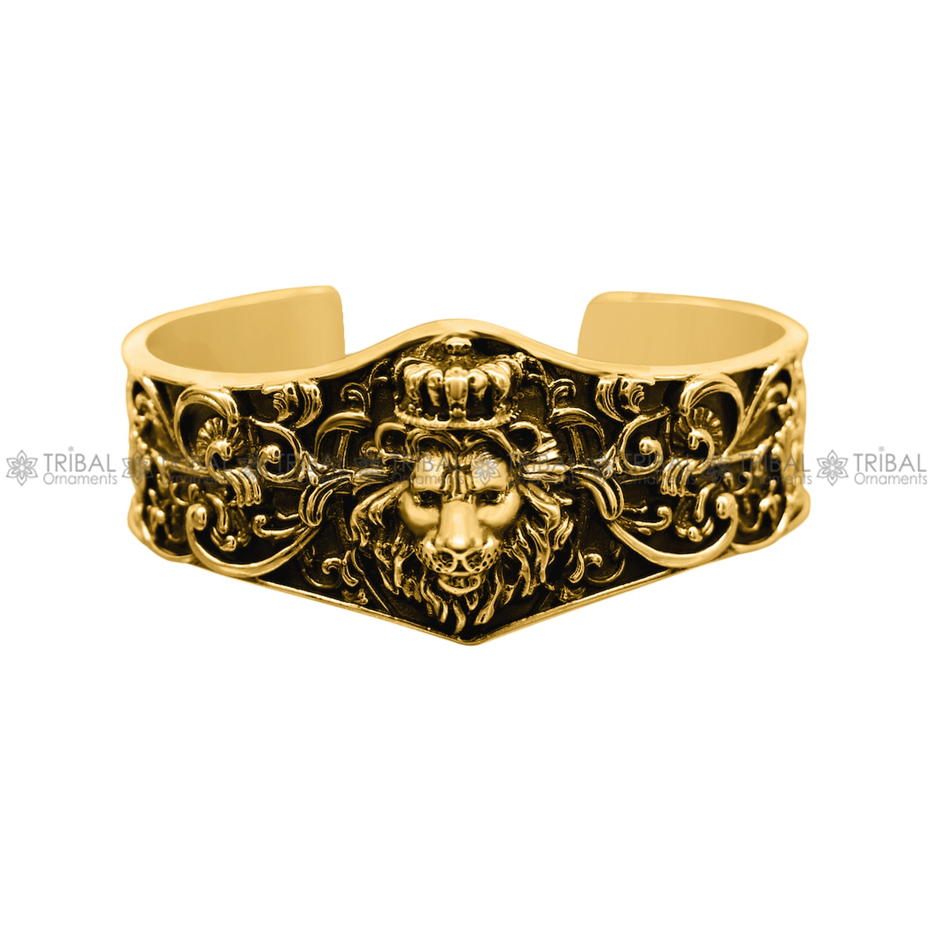 Amazing Lion Cuff Kada 925 Sterling Silver Handmade Amazing Amazing Lion Cuff Kada 925 Sterling Silver Handmade Amazing