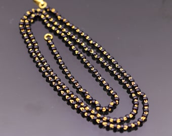 Buy 22kt Yellow Gold Handmade 916 Gorgeous Black Beads Chain