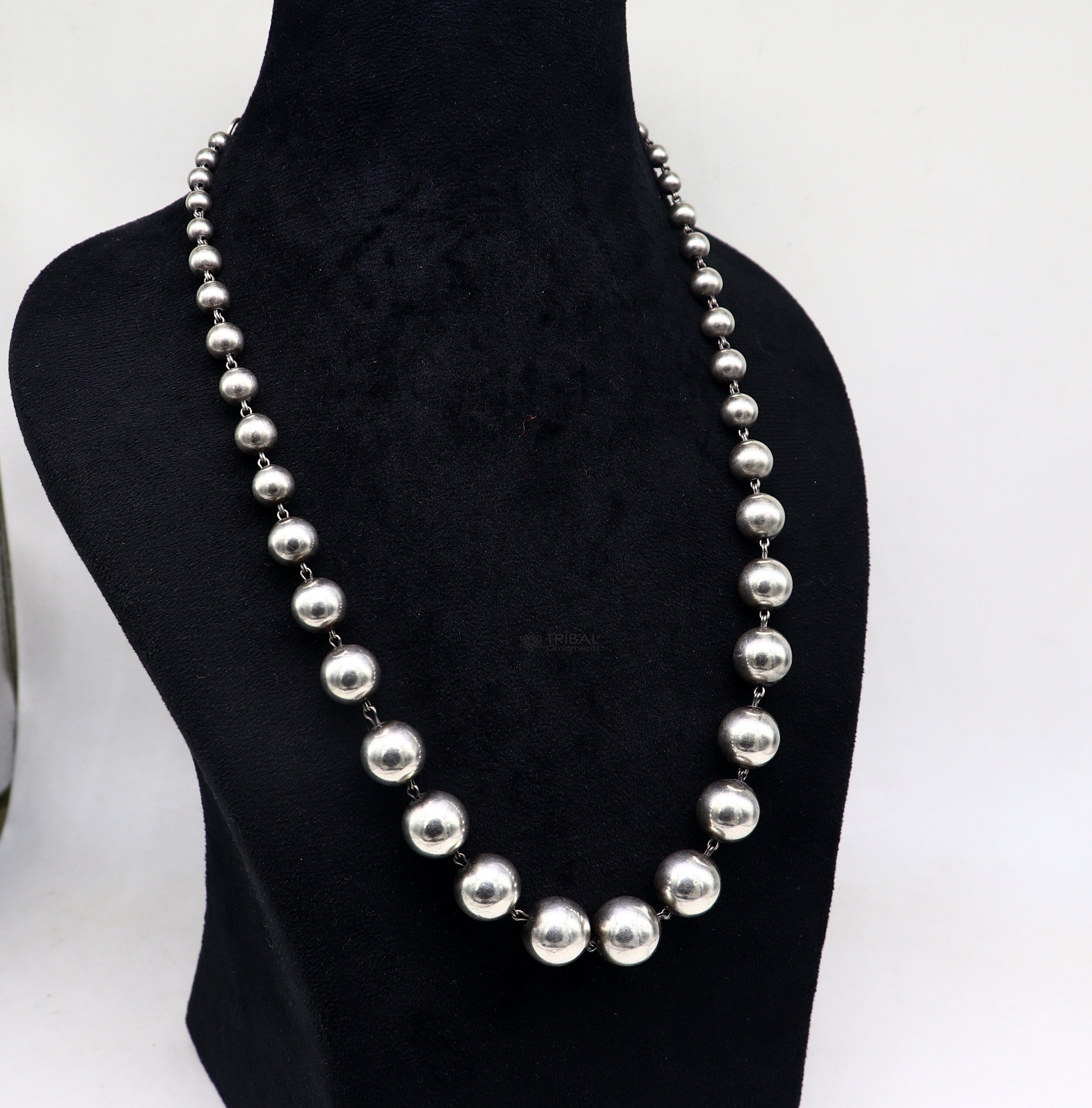 ☆TATIANA☆ Silver 925 Botanical Heart Beads Necklace NZ2440 MUSINSA | TATIANA (Silver 925) Botanical Heart Bead Necklace