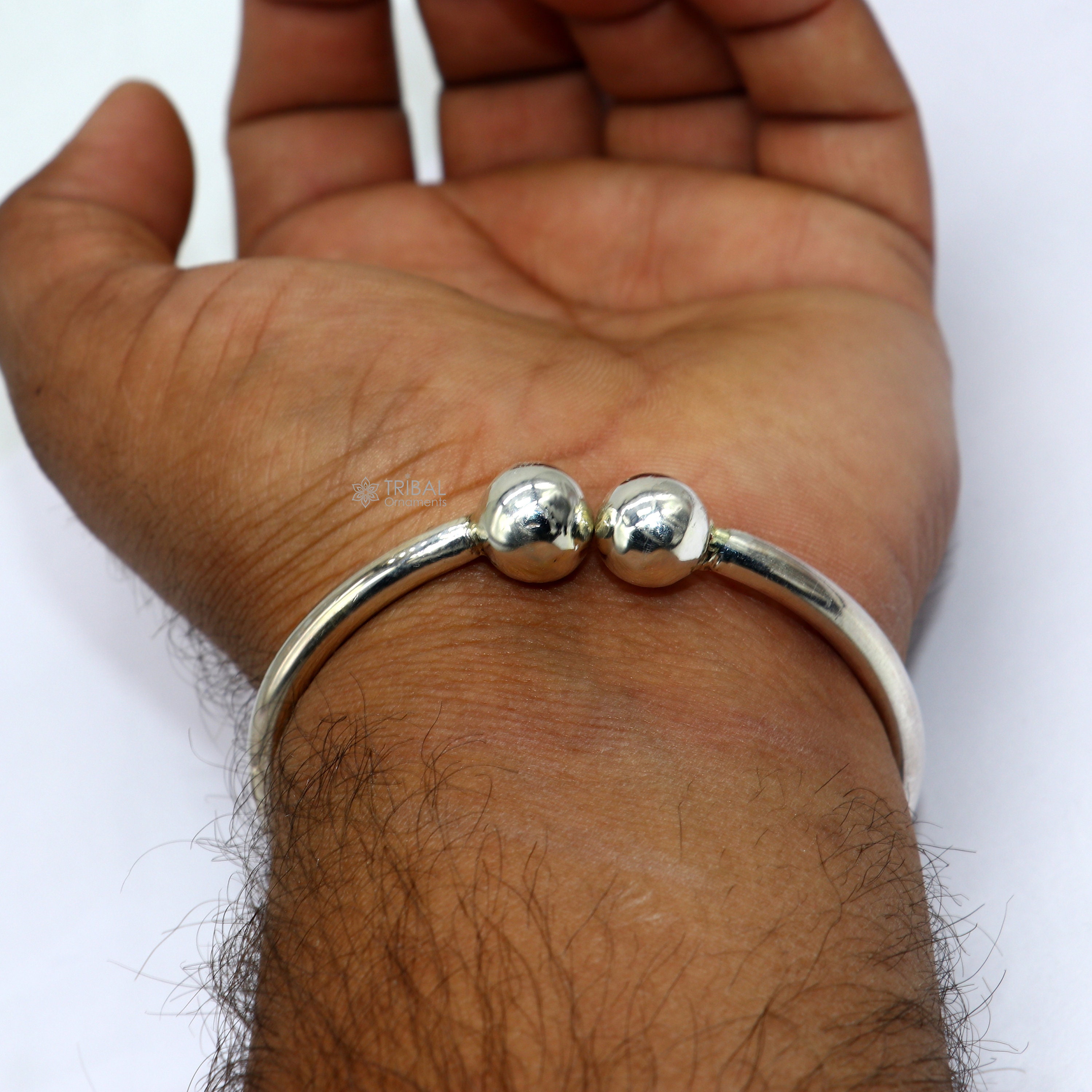 口コミ・レビューで人気商品を探そう Bracelet Cuff Ball Plain Silver Sterling 925 / Silver Men's アクセサリー
