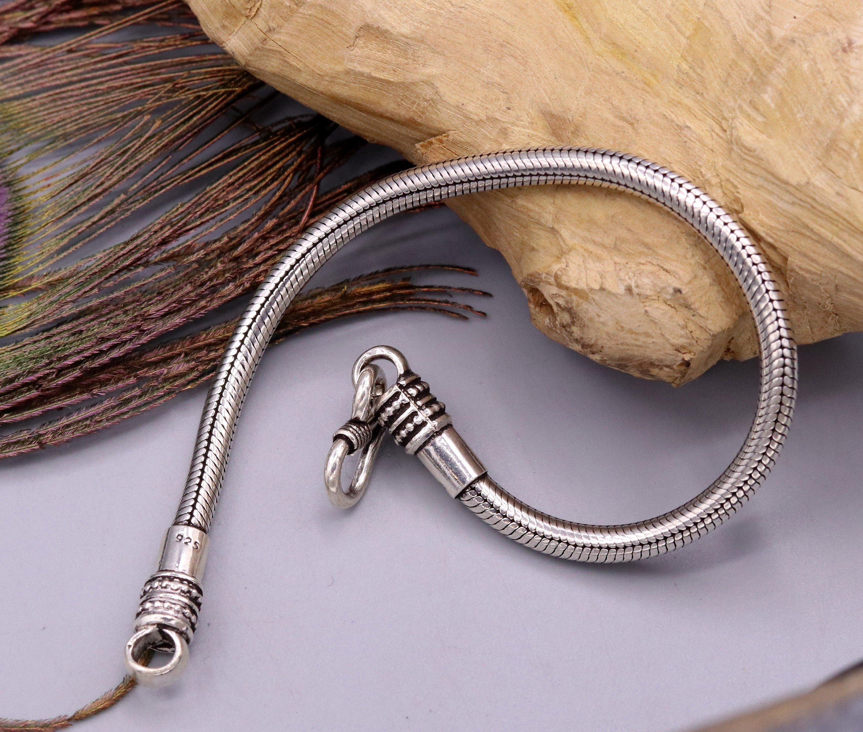 4mm 925 Sterling Silver Snake Chain 8.5
