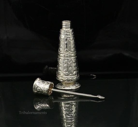 Vintage Antique Design 925 Sterling Silver Sindoor Box Vintage Antique Design 925 Sterling Silver Sindoor Box