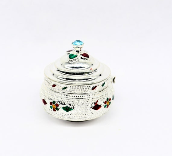 Vintage antique design Solid silver handmade trin… - image 8