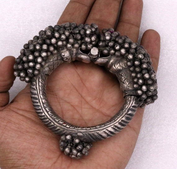 ANTIQUE Ethnic tribal bracelet India or North Burma sterling silver upper  arm | eBay