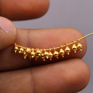 Aangepaste sieraden Lot van 20 stuks Vintage handgemaakte 22kt geelgouden kralen bell sieraden maken idee tribal rajasthani hangende klokken bevindingen