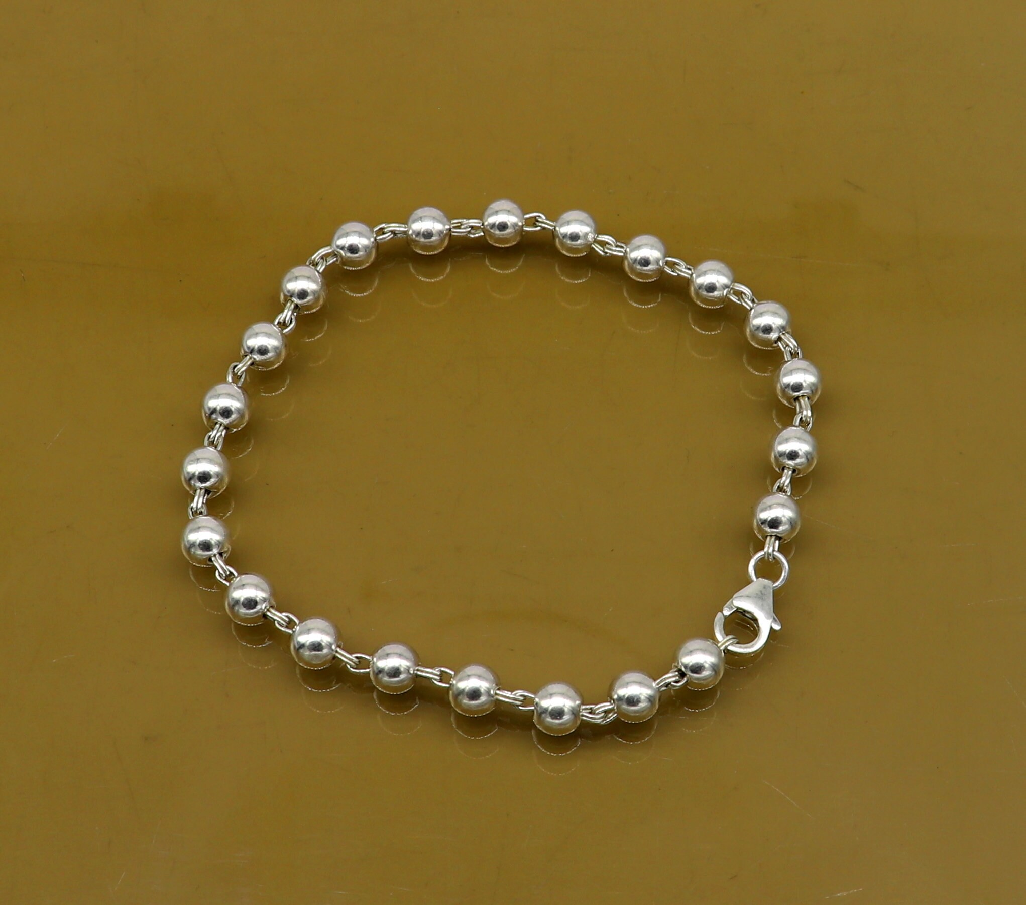 925 Sterling Silver Handmade 5.5 Mm Round Beads Balls Unisex