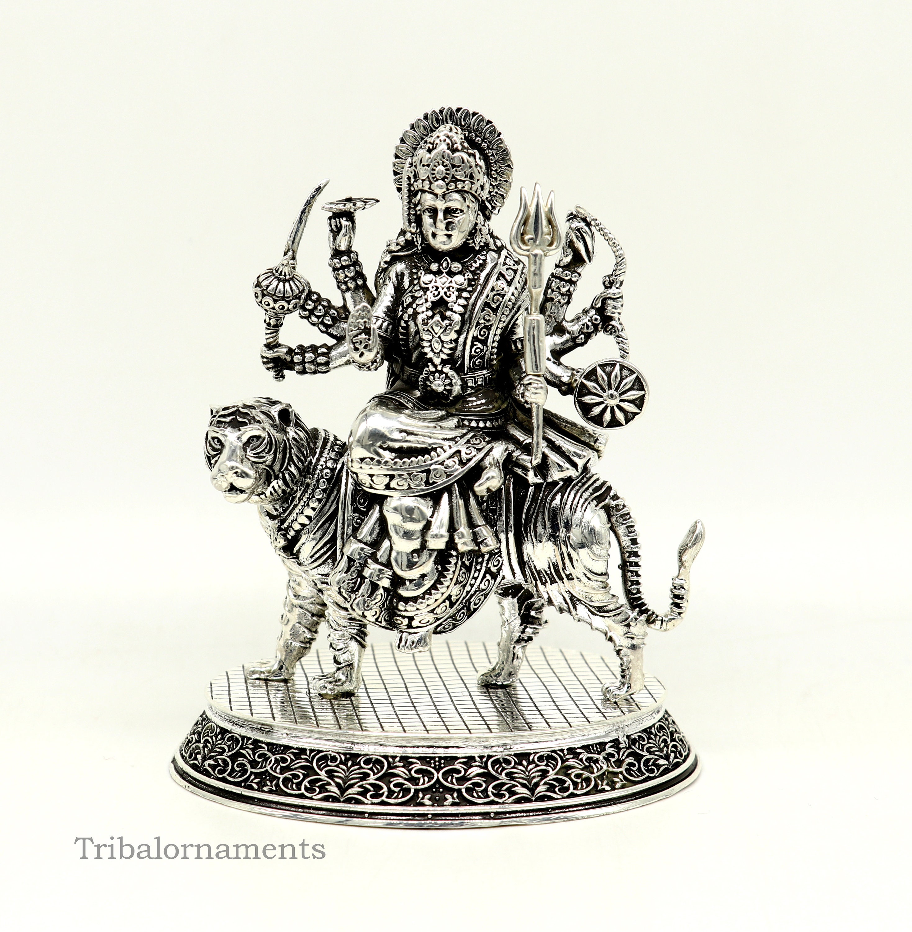 925 Pure Silver Durga Statue - Silver Palace