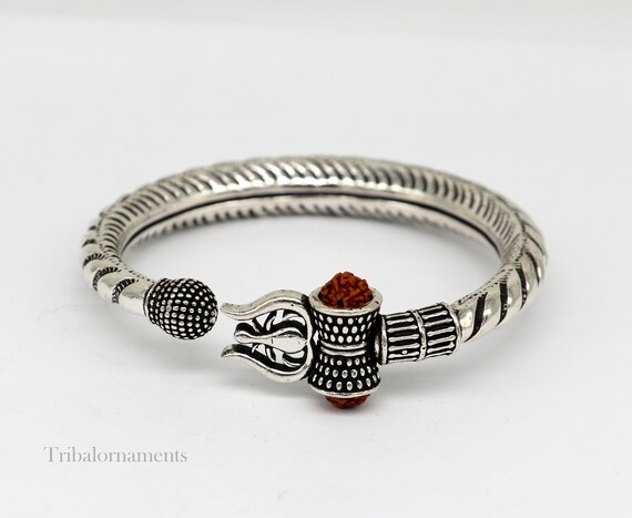Custom 925 Sterling Silver Handmade Chitai Work Lord Shiva Trident