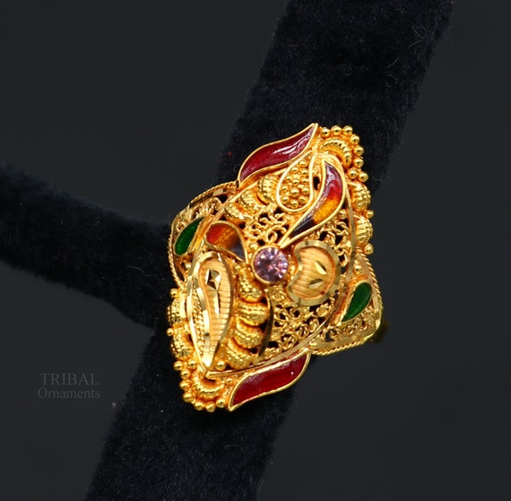 1 Gram Goldforming Sun With Diamond Best Quality Durable Design Ring -  Style A933 – Soni Fashion®