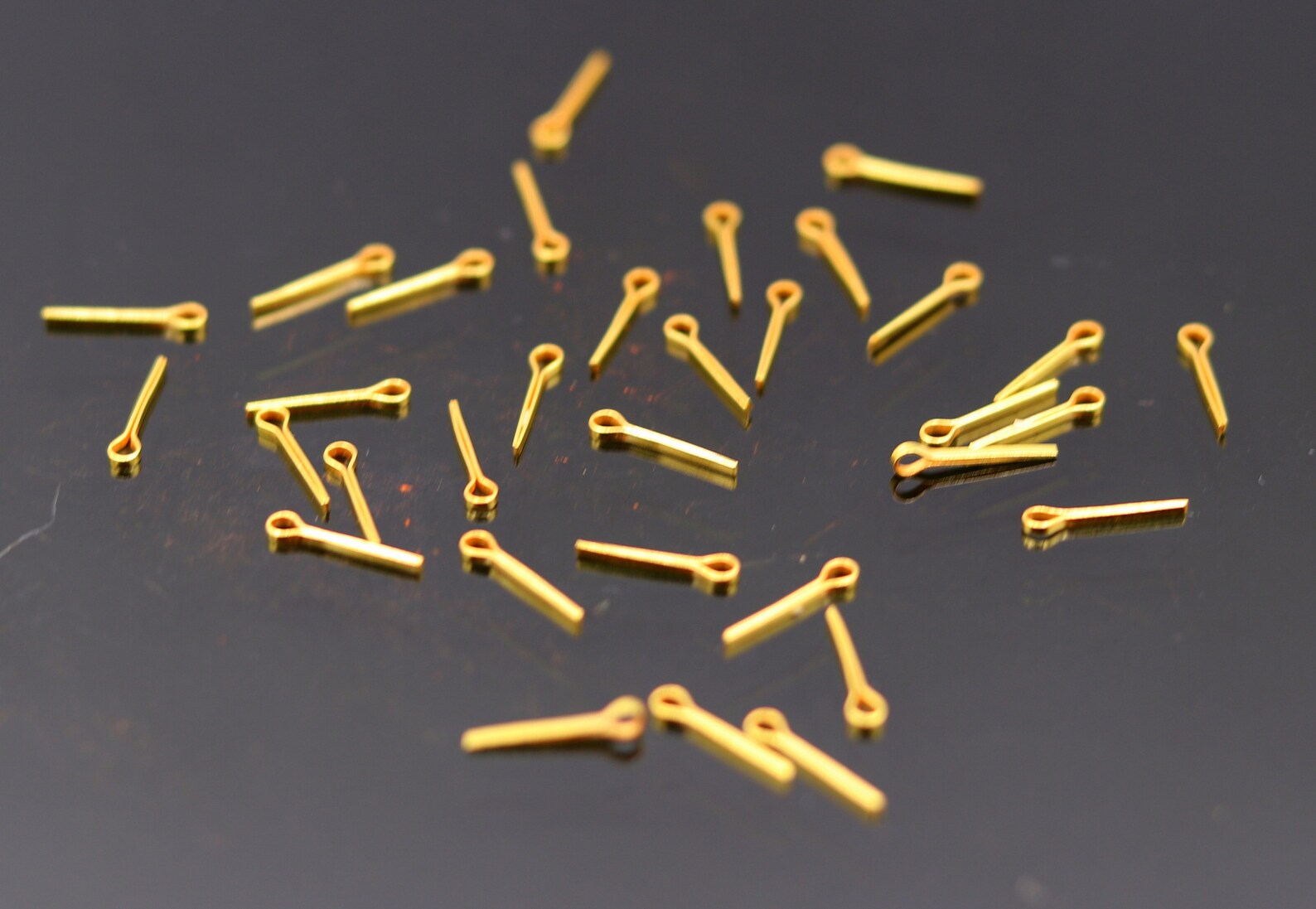 18 Karat Solid Gold Handmade Clips Hanging Loose Findings Etsy