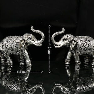 Pure 925 Sterling silver Kandrai work Nakshi design customized Elephant statue, puja article figurine, home décorDiwali puja gift art122