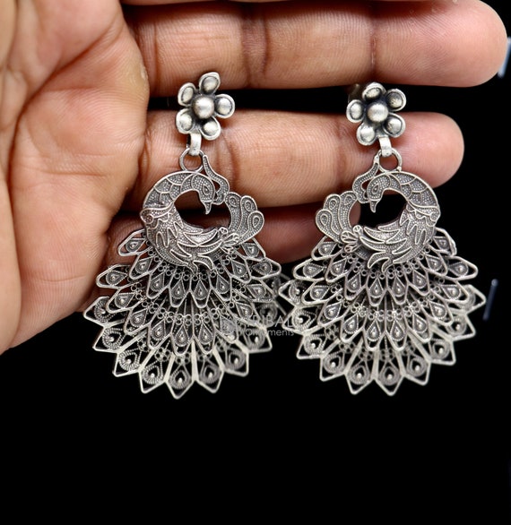 Modern Oxidised Silver Earring Jhumkas, Shape: Jumkhi at Rs 31/pair in  Rajkot
