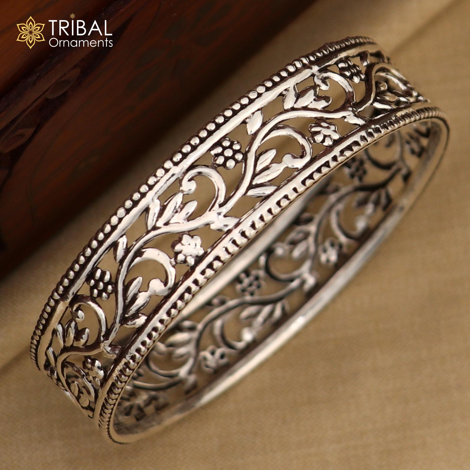 925 Sterling Silver Amazing Wide Floral Design Customized 925 Sterling Silver Amazing Wide Floral Design Customized