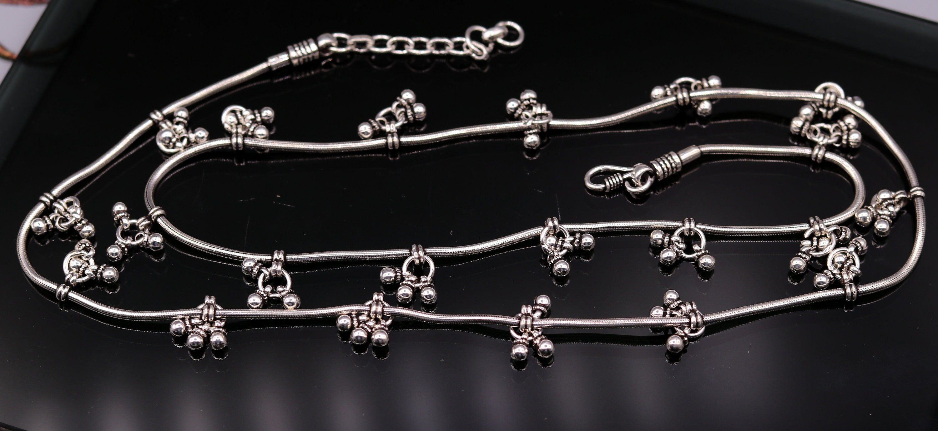 Silver belly chain designs deals