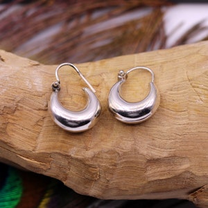 925 Sterling silver handmade fabulous hoops earrings bali antique style unisex customized personalized  jewelry from rajasthan india s355