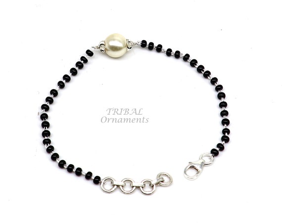 925 sterling silver customized black beads Nazari… - image 7
