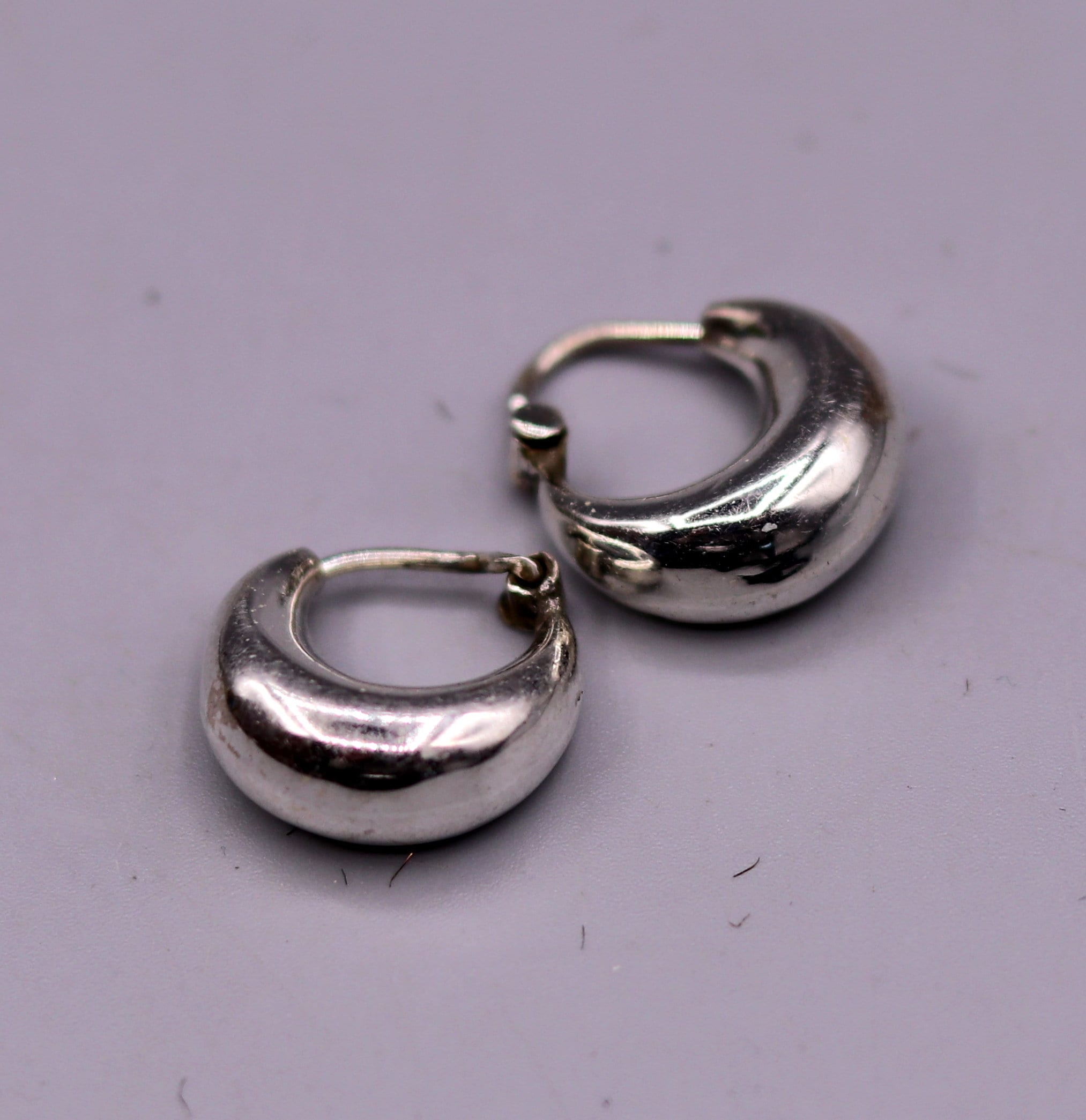 tiny hoops silver