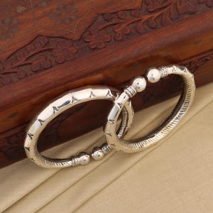925 sterling silver handmade gorgeous bangle bracelet kada, stylish bangle unisex jewellery nsk327