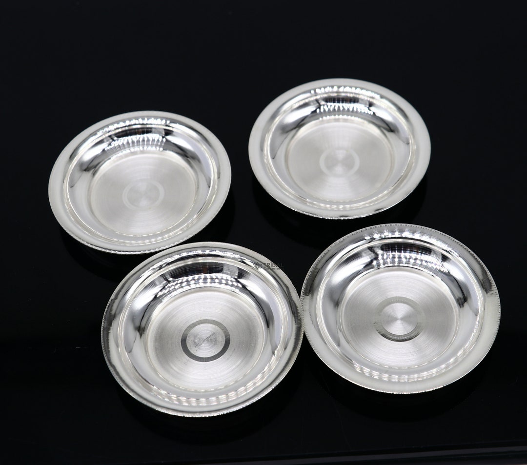 925 Silver Handmade Silver Small Plate or Tilak Bowl , Best Small