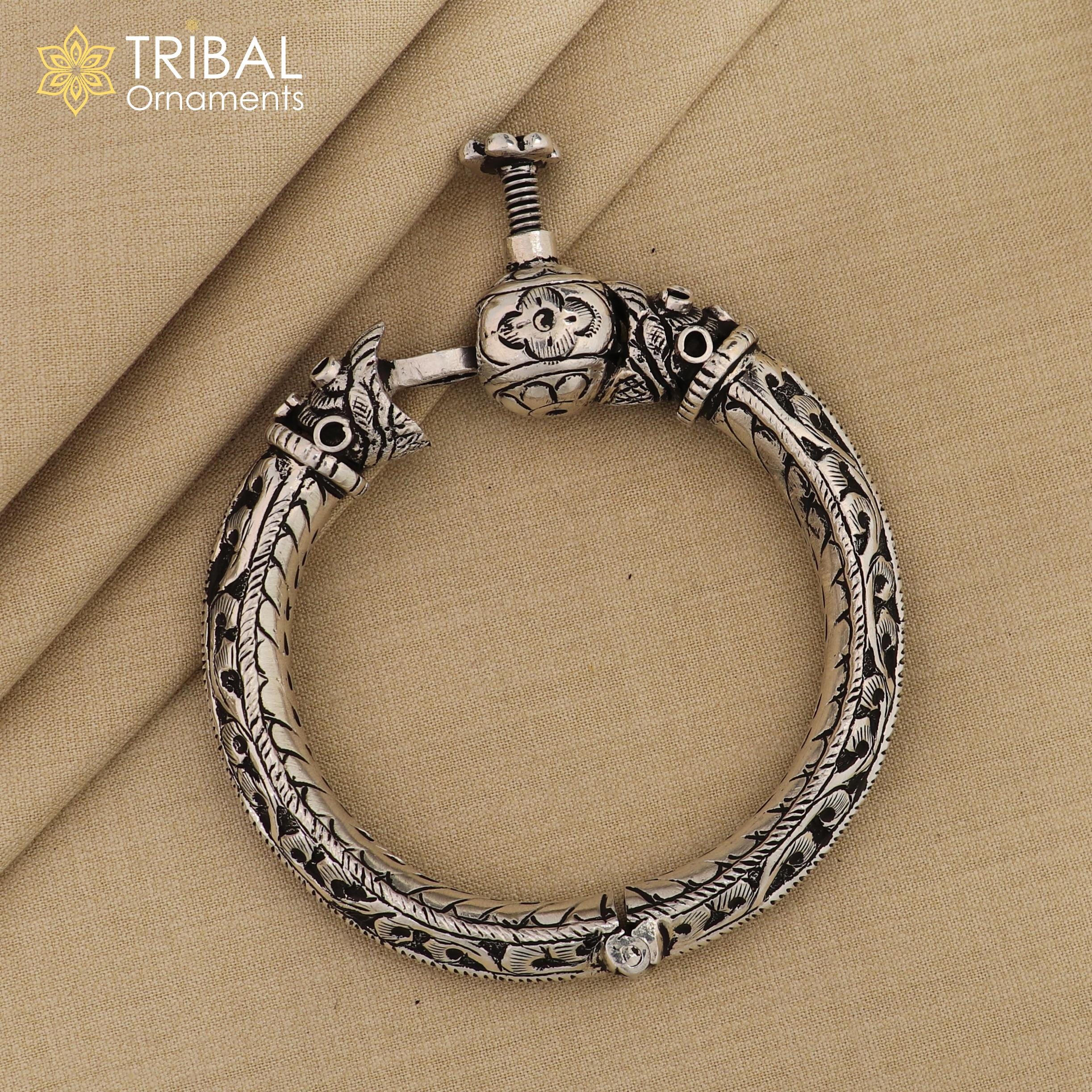 925 Sterling Silver Handmade Chitai Work Crocodile Face Fabulous